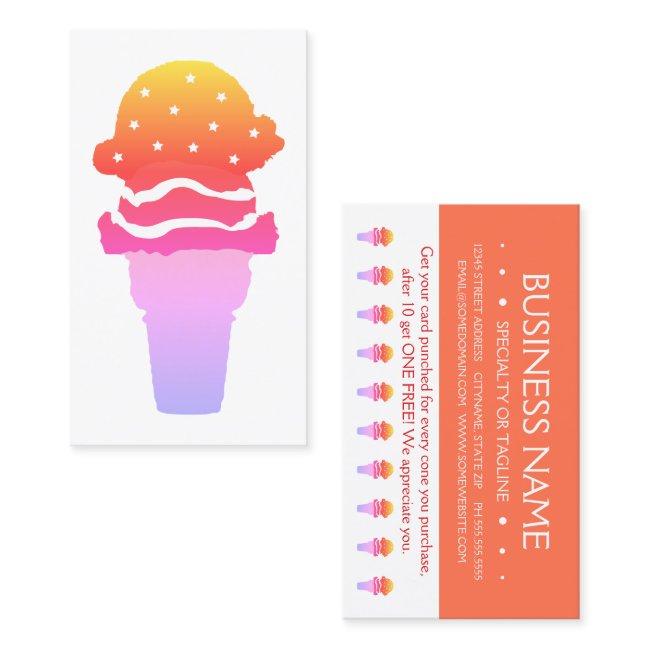 stars and stripes ice cream loyalty punch card