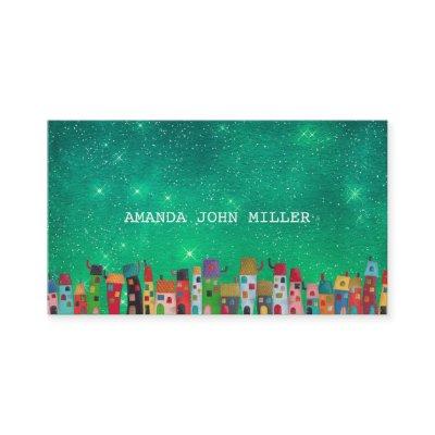 Stars Galaxy Green Aquatic Baby Sitter Teacher
