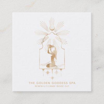*~* Stars Golden Goddess Moon Bathing Urn Spa Square