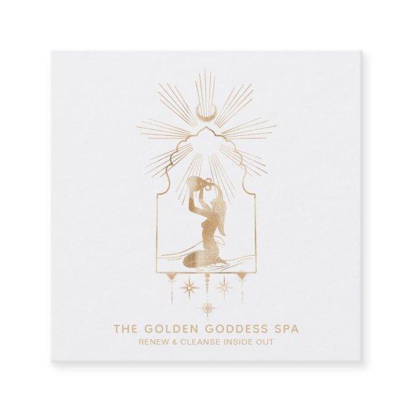 *~* Stars Golden Goddess Moon Bathing Urn Spa Square