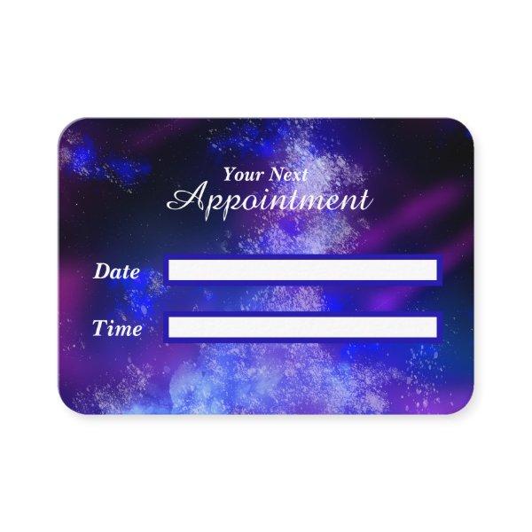 Stars Night Sky Midnight Blue Sapphire  Appointment Card