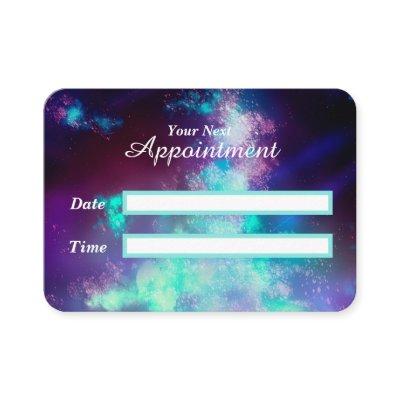 Stars Night Sky Midnight Neon Lights Appointment Card