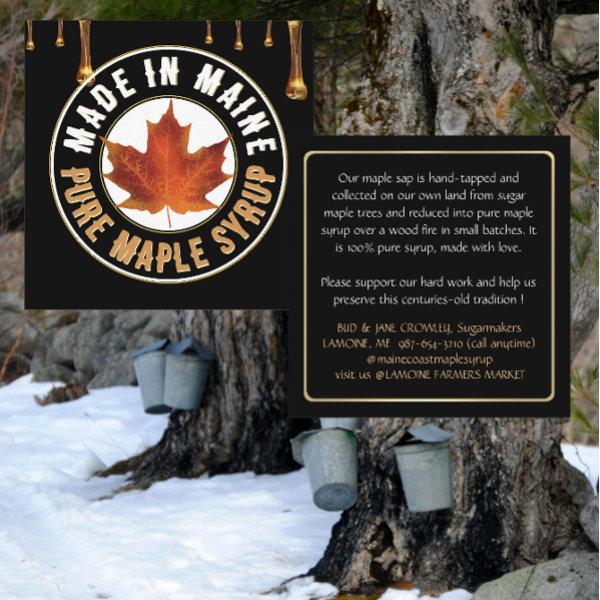 State Name MAPLE SYRUP  with drips