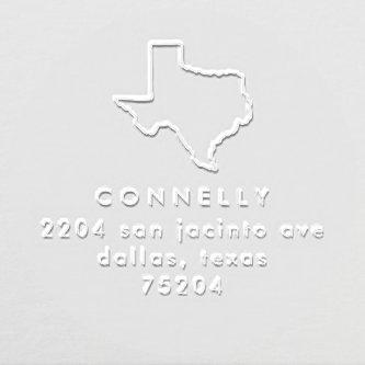 State of Texas Personalized Custom Return Address Embosser