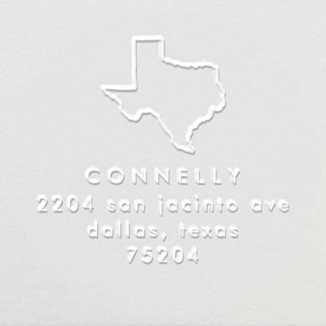 State of Texas Personalized Custom Return Address Embosser