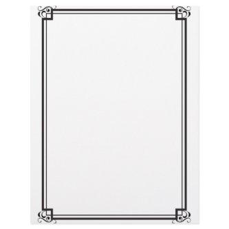 Stationary Simple black border Letterhead