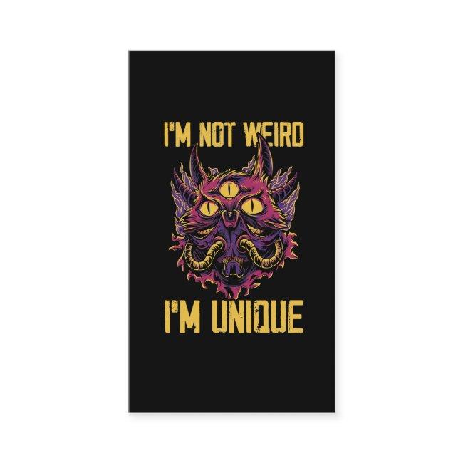 Stay Weird I'm Unique Kawaii Kitty Cat Monster