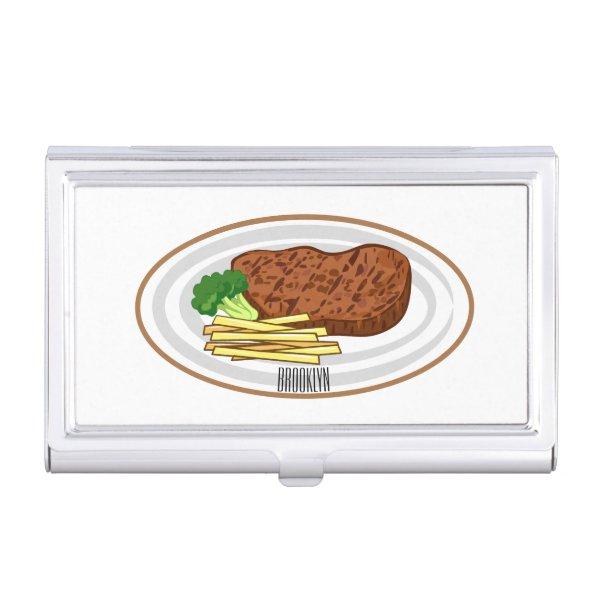 Steak cartoon illustration  case