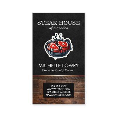 Steaks on Barbecue Pit