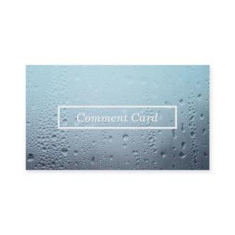 steamed glass comment card