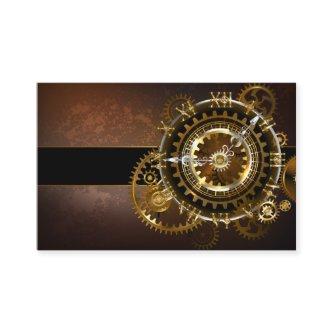 Steampunk clock with antique gears