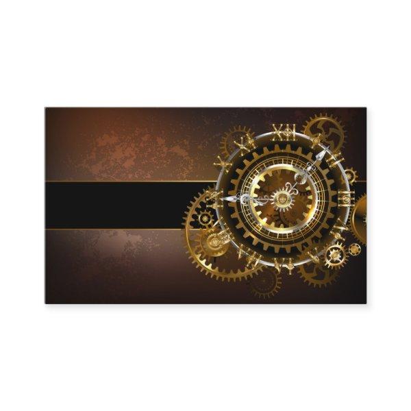 Steampunk clock with antique gears