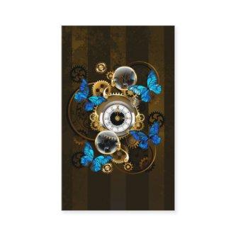 Steampunk Gears and Blue Butterflies