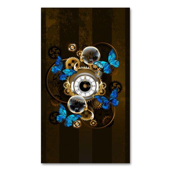 Steampunk Gears and Blue Butterflies  Magnet