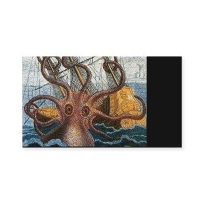 Steampunk Kraken Giant Octopus Nautical