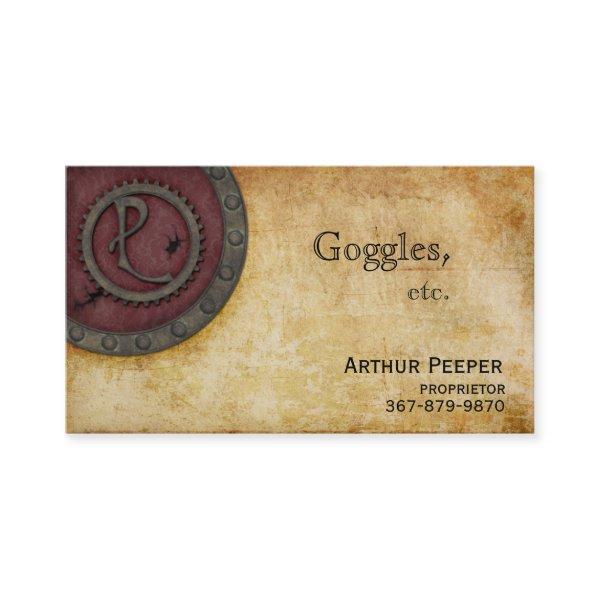 Steampunk Monogram Antique Claret P