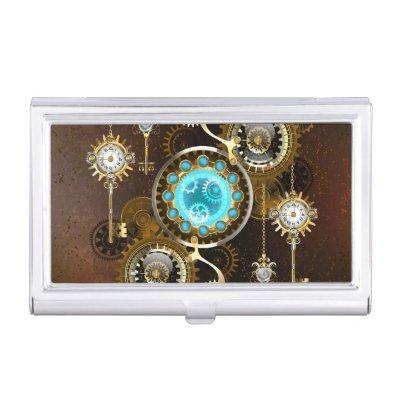 Steampunk Rusty Background with Turquoise Lenses  Case