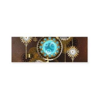 Steampunk Rusty Background with Turquoise Lenses Mini