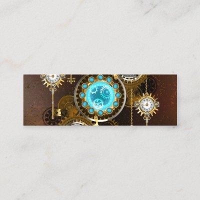 Steampunk Rusty Background with Turquoise Lenses Mini
