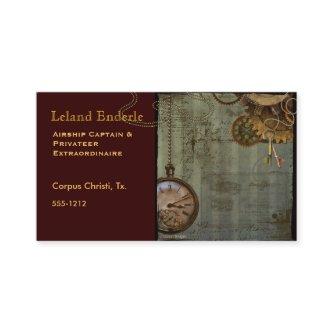 Steampunk Time Machine Business Profile Cards