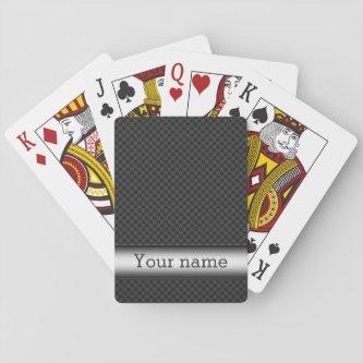 Steel striped carbon fiber playing cards