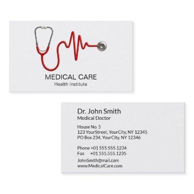 Stethoscope ECG Wave Medical EKG Heartbeat Line