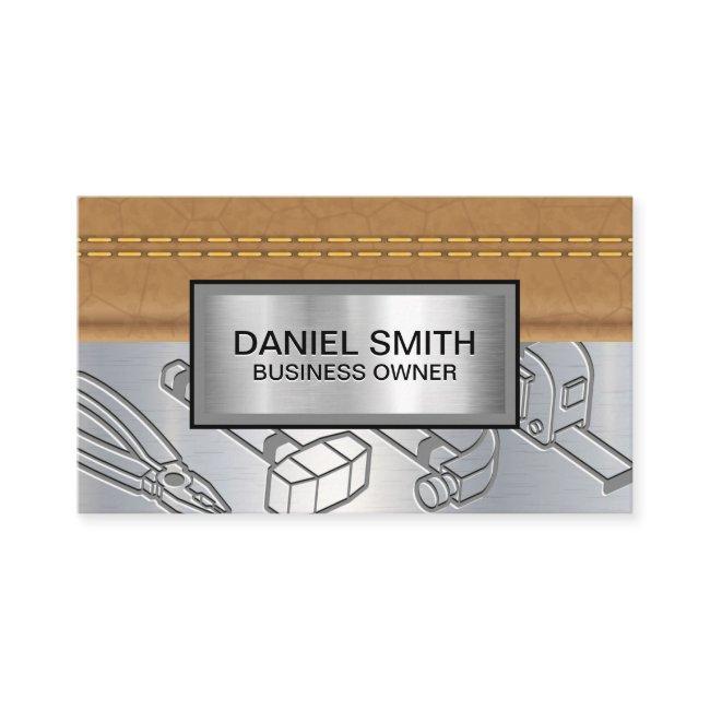 Stitched Leather | Metallic Hardware Tools