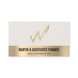 Stock Candlesticks | Finance | Gold Trim