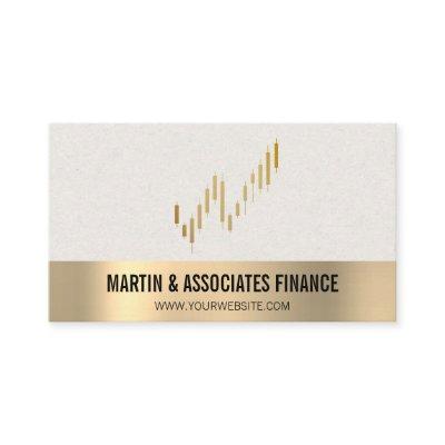 Stock Candlesticks | Finance | Gold Trim