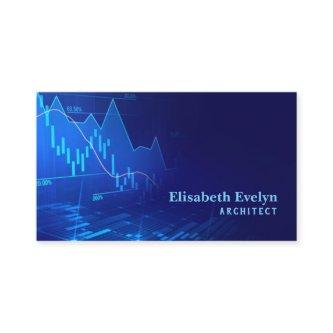 Stock market or forex trading graph in graphic