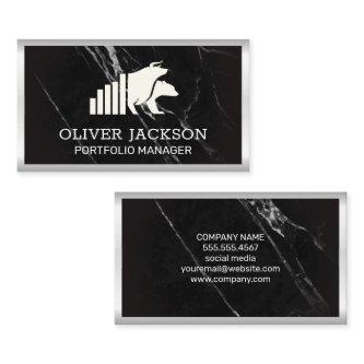 Stocks | Bull Bear Market Logo | Marble