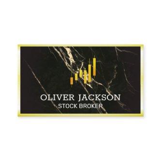 Stocks | Gold Border | Black Marble