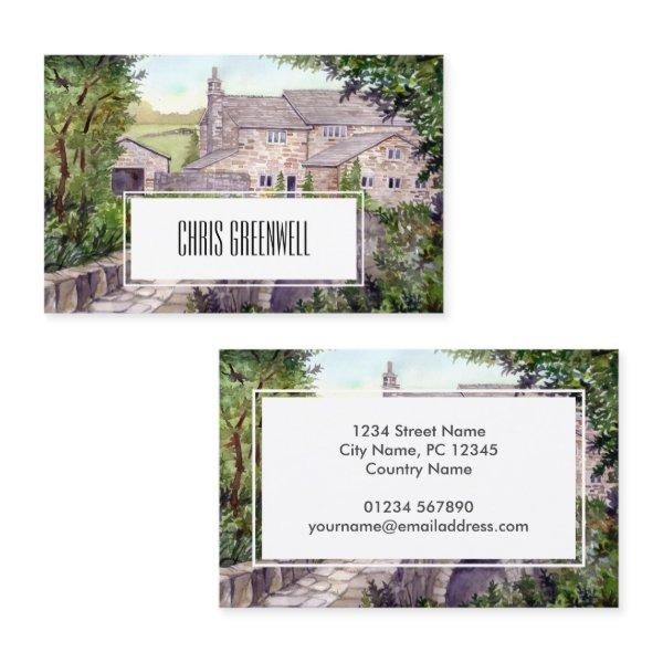 Stone Bridge Watercolor Painting Architecture