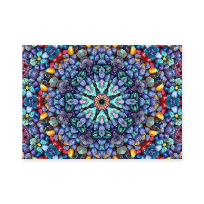 Stone Wonder Vintage Blue Fractal Kaleidoscope