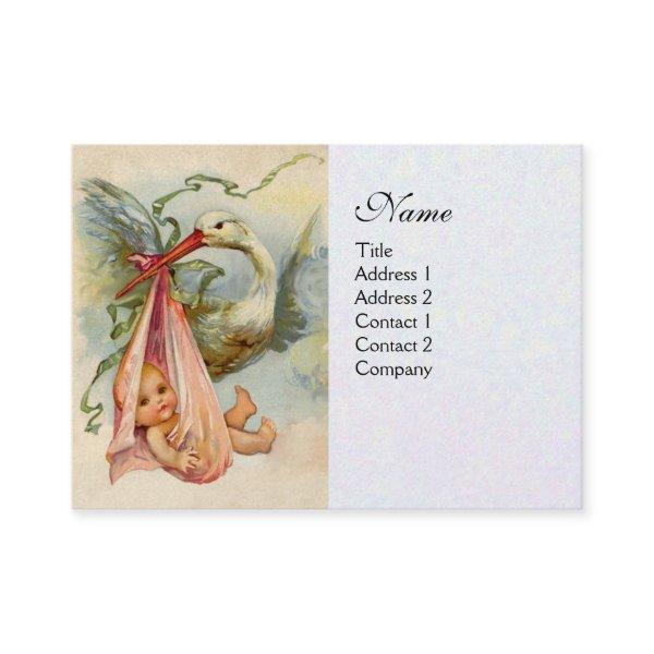 STORK BABY SHOWER 2, white pearl paper