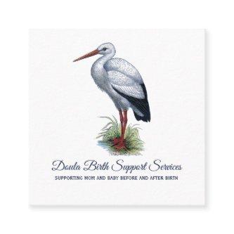Stork Midwife Or Doula Birth Support Services Call Calling Card