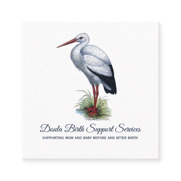 Stork Midwife Or Doula Birth Support Services Call Calling Card