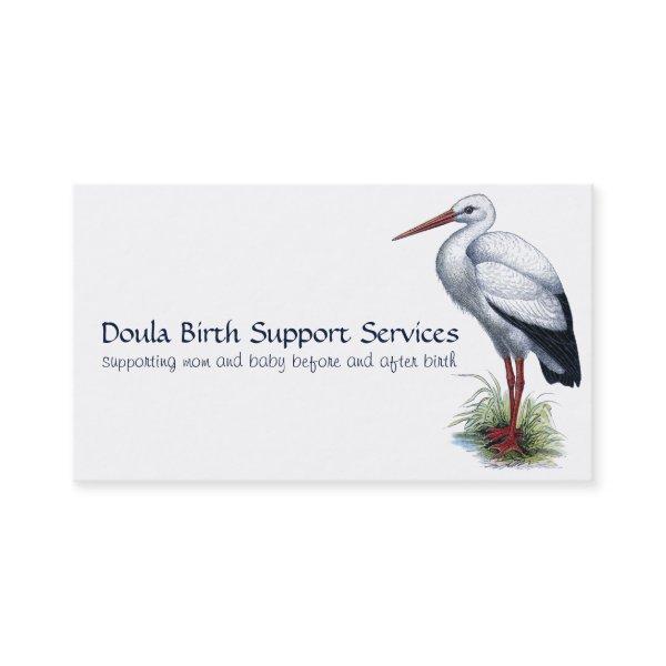 Stork Midwife Or Doula Birth Support Services Calling Card