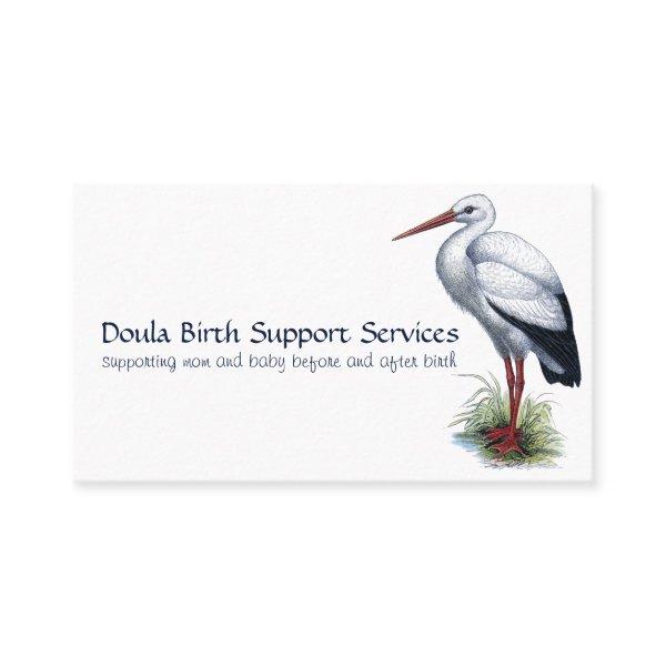 Stork Midwife Or Doula Birth Support Services Calling Card