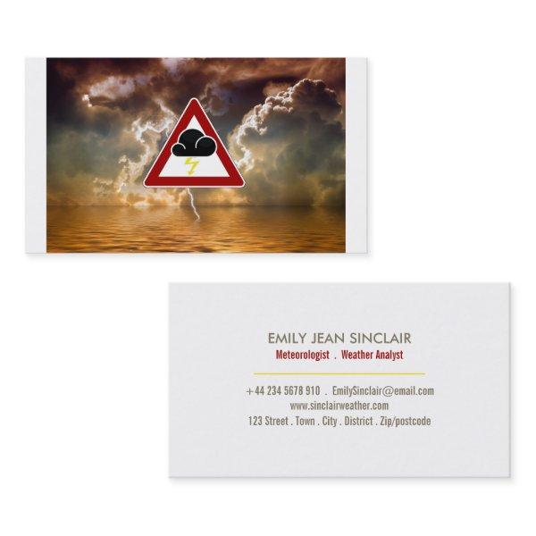 Storm Warning Sign Design, Meteorologist