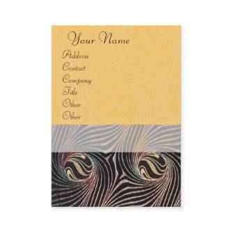 STRANGE CIRCLES AND SWIRLS Yellow Brown Abstract