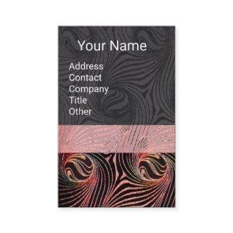 STRANGE CIRCLES,SWIRLS Red Brown Abstract Black