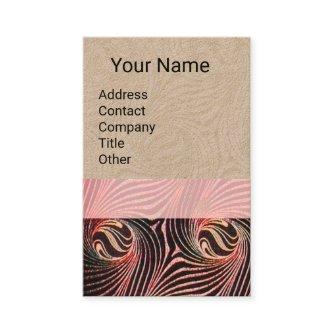 STRANGE CIRCLES,SWIRLS Red Brown Abstract Kraft