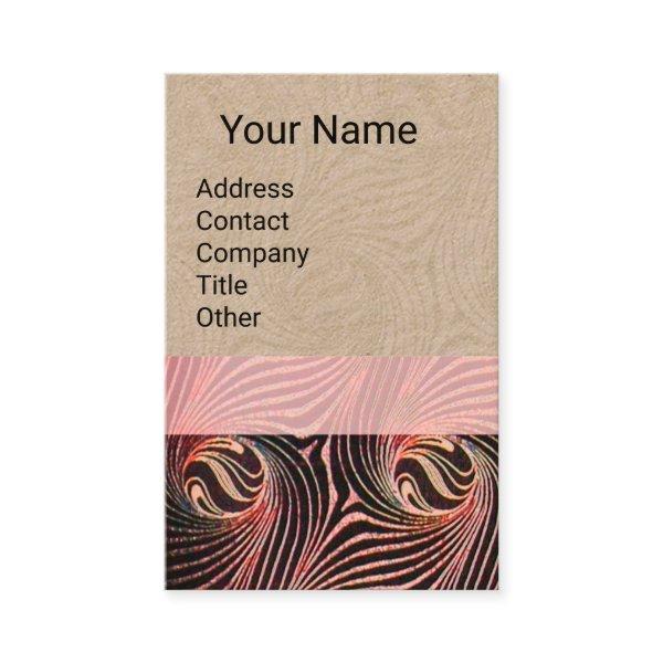 STRANGE CIRCLES,SWIRLS Red Brown Abstract Kraft