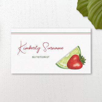 Strawberry And Slice Of Lime Fruits Nutritionist