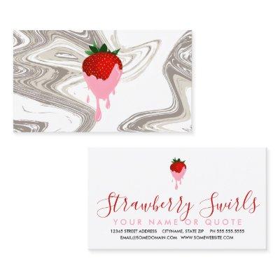 strawberry chocolate strawberry swirls card