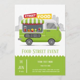 Street food truck invitation