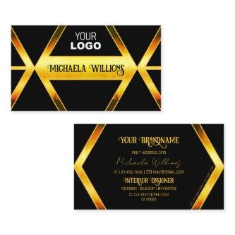 Striking Black Orange Shimmer Stylish with Logo