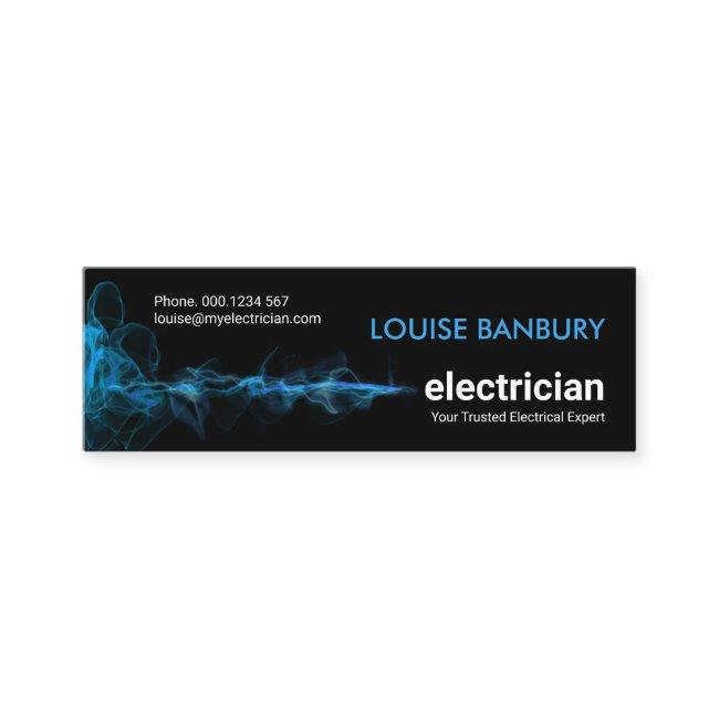 Striking Blue Electric Lightning Wave Electrician Mini