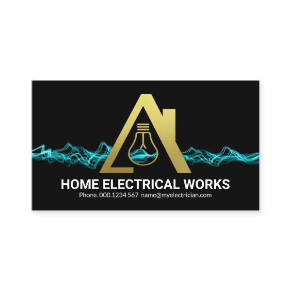 Striking Blue Lightning Gold Bulb Home Electrician